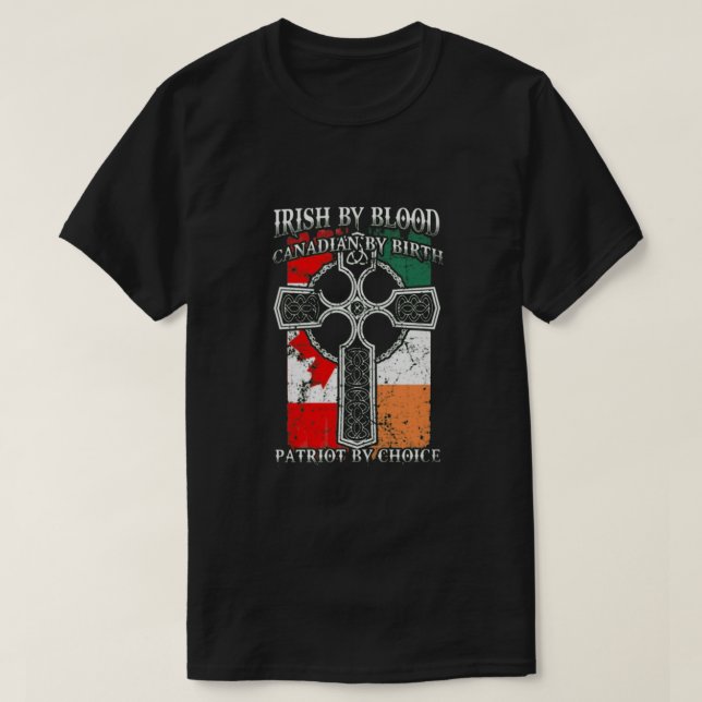 CAMISETA SANGRE IRLANDESA NACIMIENTO CANADIENSE (Diseño del anverso)