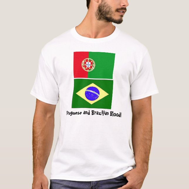 Camiseta ¡Sangre portuguesa y brasileña! (Anverso)