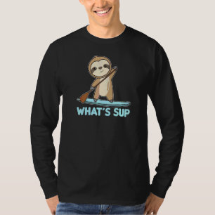 Camiseta Sangre Que Sup Sloth Paddling Sobre El Agua