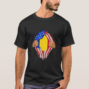 Camiseta Sangre Rumana Dentro de Mí Bandera de Rum
