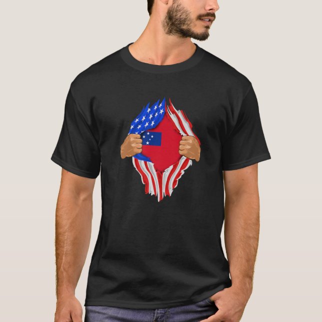 Camiseta Sangre samoana dentro de mí | Regalo de bandera de (Anverso)