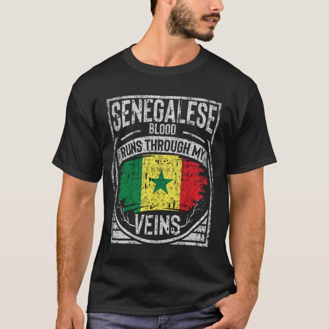 Camiseta Sangre Senegalesa Corre Por Mis venas (Anverso)