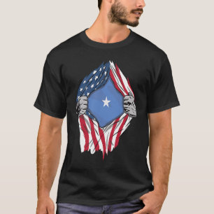 Camiseta Sangre somalí dentro de mí bandera de Somalia