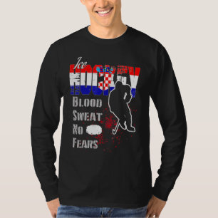 Camiseta Sangre sudorada de hincha croata sin miedo Hockey