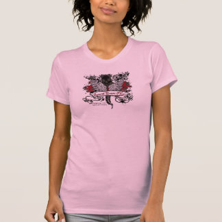 Camiseta sangre y logotipo de las alas