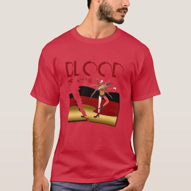 Camiseta sangre y purpurina señor rojo de la eurovisión per (Anverso)