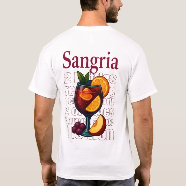 Camiseta Sangria T-Shirt – Fruity Wine Cocktail (Reverso)