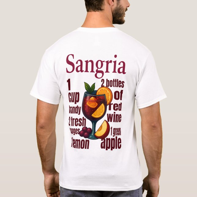 Camiseta Sangria T-Shirt – Fruity Wine Cocktail (Reverso)