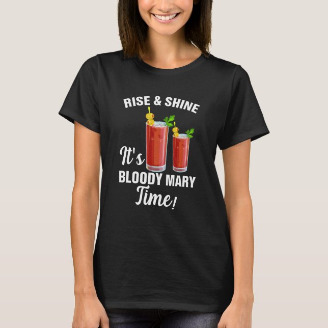 Camiseta Sangrienta Mary Time Cute Cocktail Chicas Mujeres  (Anverso)