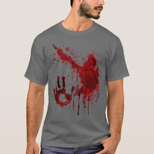 Camiseta Sangriento Salpicadura de Sangre Manchado de Sangr