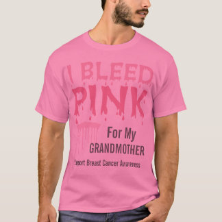 Camiseta Sangro el rosa para mi cáncer de pecho de la