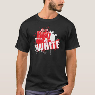 Camiseta Sangro Grunge rojo y blanco