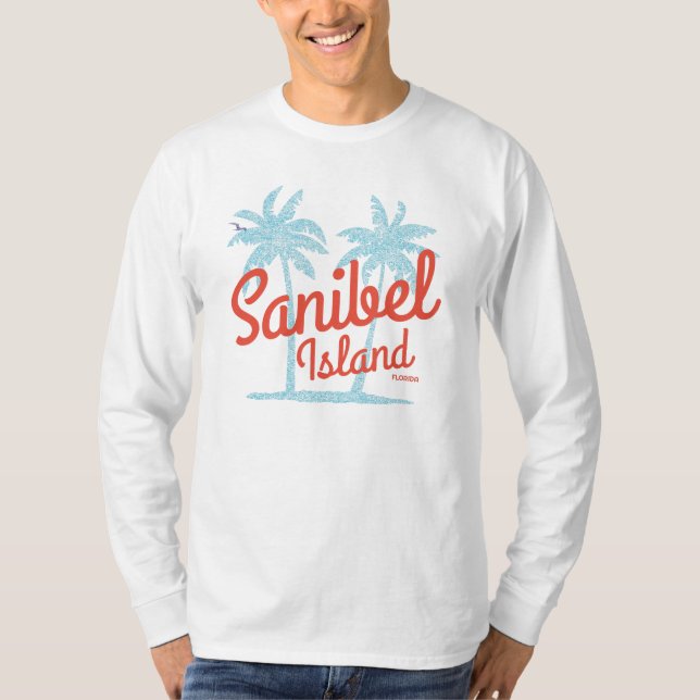 Camiseta Sanibel Island Florida Coral Ocean Souvenir (Anverso)