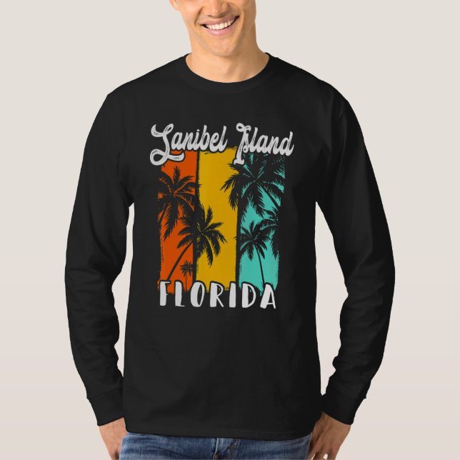 Camiseta Sanibel Island Palm Trees Beach Florida Vacation F (Anverso)