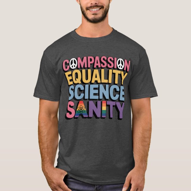 CAMISETA SANIDAD CIENTÍFICA DE IGUALDAD DE COMPASIÓN (Anverso)
