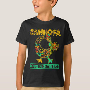 Camiseta Sánkofa África Ave negra historia del mes de junio