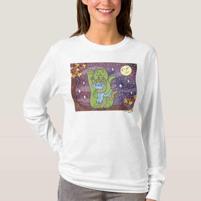 Camiseta Sano, rico, y sabio en una noche del otoño (Anverso)