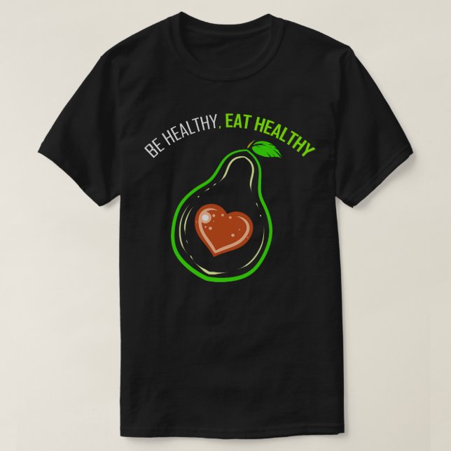 Camiseta Sano Y Coma Sano Aguacate Heart Go Ve (Diseño del anverso)