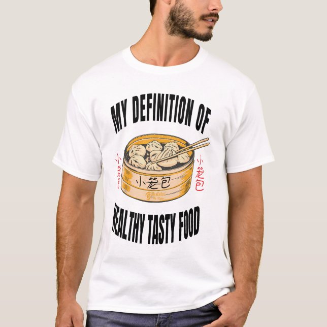 Camiseta Sano Yummy Xiaolongbao Hombres Blanco (Anverso)