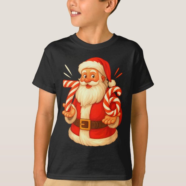 Camiseta Santa 67 Candy Cane Six Seven Santa Claus Funny Ch (Anverso)