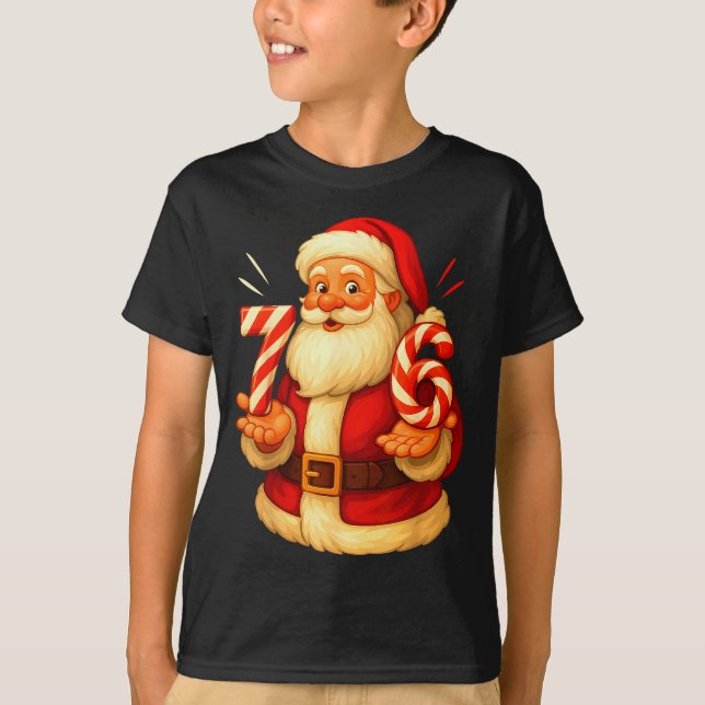 Camiseta Santa 67 Candy Cane Six Seven Santa Claus Funny Ch (Anverso)