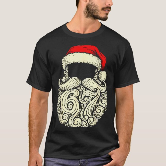 Camiseta Santa 67 Hidden In Beard Christmas  (Anverso)