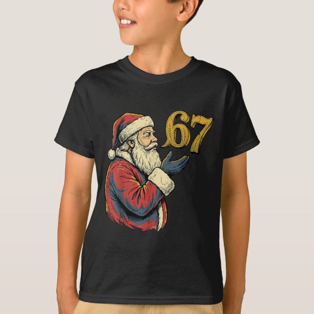 Camiseta Santa 67 Number Funny Christmas Meme Se  (Anverso)