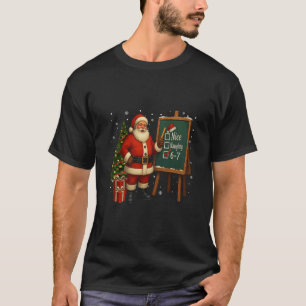 Camiseta Santa 6-7 Meme Bueno Malo 67 Navidad Rotura Cerebr