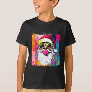 Camiseta Santa Acuarela Elegante Chicle Nk Sungles Chri