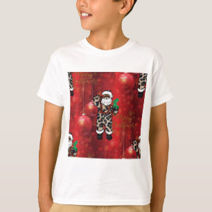 Camiseta santa african leopard claus red
