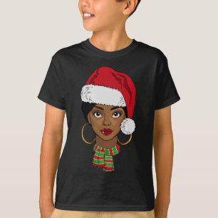 Camiseta Santa afro americano negro africano Navidad Melani