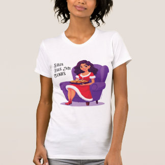 Camiseta Santa Ama Mis Galletas – Retro Sra. Claus Navidad