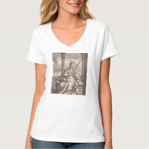 Camiseta Santa Anastasia la Libertadora Arte en Blanco y Ne