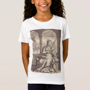 Camiseta Santa Anastasia la Libertadora Arte en Blanco y Ne
