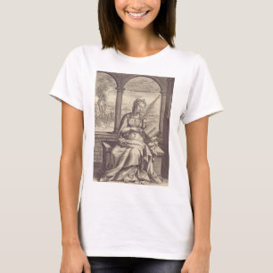 Camiseta Santa Anastasia la Libertadora Arte en Blanco y Ne