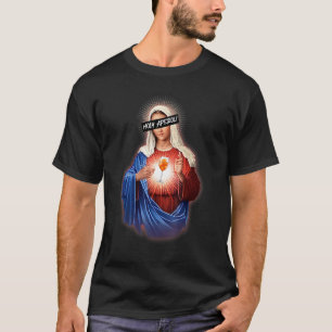 Camiseta Santa Aperoli Madre María sosteniendo un vaso de v