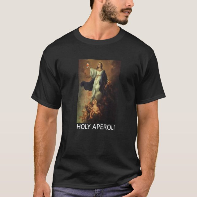 Camiseta Santa Aperoli Virgin Mary Cocktail Bebe AperolyPu (Anverso)