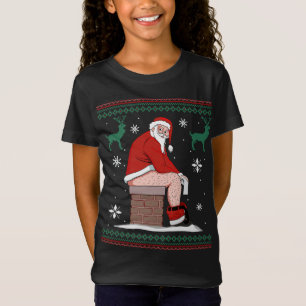 Camiseta Santa Apretando La Chimney El Ensuertor Feo Cristo