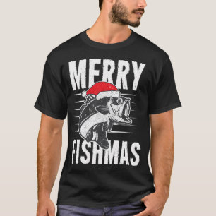 Camiseta Santa Atrapó Mi Pez De Nuevo - Diseño De Pesca