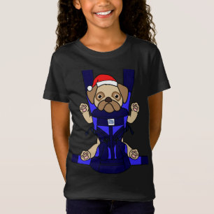 Camiseta Santa Baby Pug Divertido Perro Cute Mamá Papá Navi