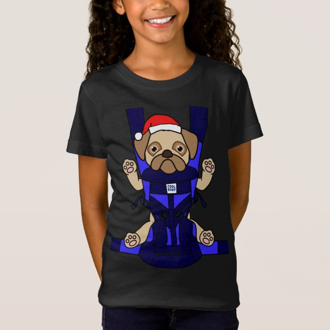 Camiseta Santa Baby Pug Divertido Perro Cute Mamá Papá Navi (Anverso)