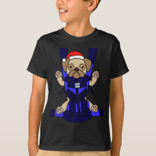 Camiseta Santa Baby Pug Divertido Perro Cute Mamá Papá Navi