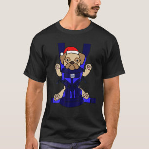Camiseta Santa Baby Pug Divertido Perro Cute Mamá Papá Navi