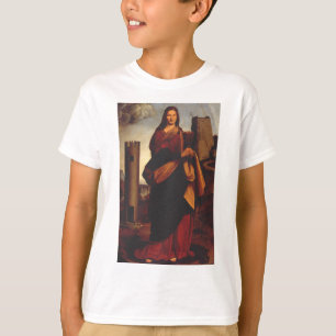 Camiseta Santa Bárbara Icono Sagrado Arte Gráfico