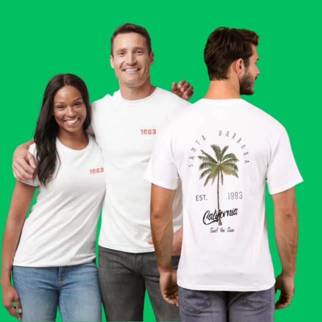 Camiseta Santa Barbara Palm Tree California 1983 (Subido por el creador)