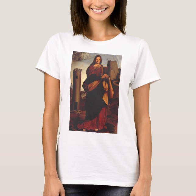 Camiseta Santa Bárbara por Giovanni Antonio Boltraffio (Anverso)