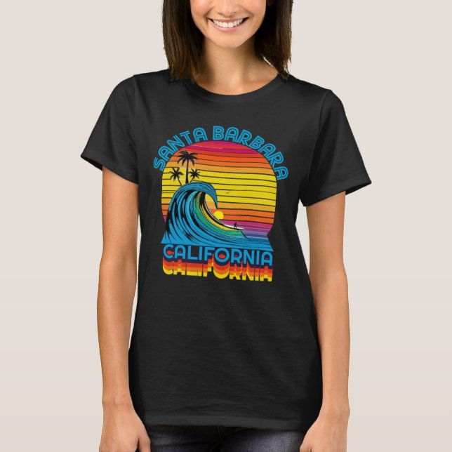 Camiseta Santa Barbara Retro Throwback Surf & Beach Souveni (Anverso)