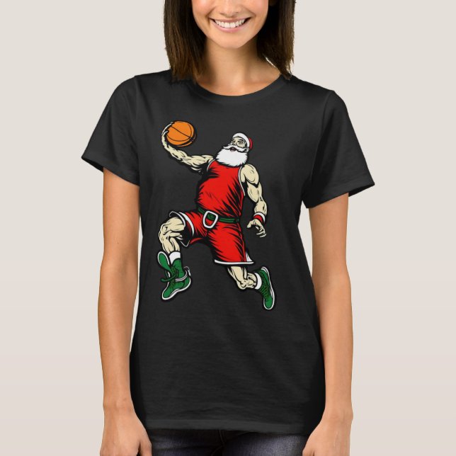 Camiseta Santa Basketball  Christmas (Anverso)