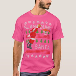 Camiseta Santa Basketball Ugly Christmas Shirt Art - Slam D