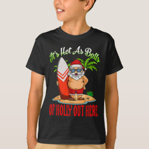 Camiseta Santa Beach En Caliente Como De Navidades Holly Fu